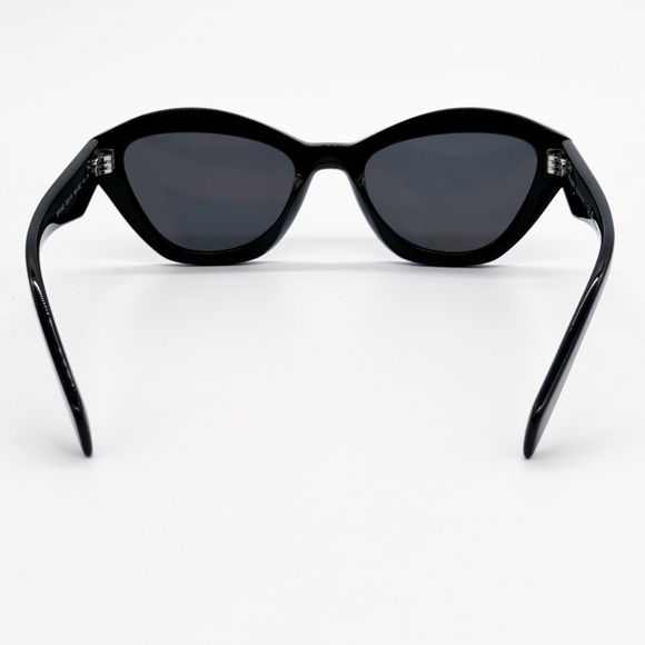 NEW PRADA PRA02S 16K08Z WOMEN SUNGLASSES SPRA02 BLACK GREY GEOMETRIC EYEWEAR - Picture 7 of 10